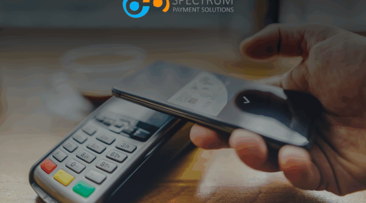 Contactless payment with smartphone and credit card at POS terminal - Spectrum Payment Solutions digital wallet processing
